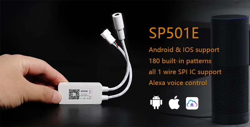 SP105E Bluetooth светодиодная Пиксельная полоса светильник контроллер SP108E Wi-Fi WS2812b SK6812 WS2813 контроллер SP107E SP110E SP501E
