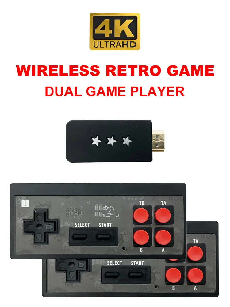 USB Беспроводная портативная ТВ Видео игровая консоль классические игры 8 бит мини