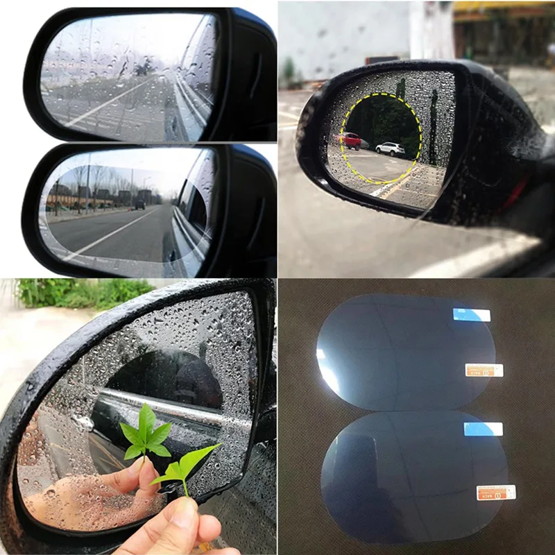 

Car Rear View Side Mirror Anti Fog Rain Waterproof Film Side Window Rainproof Protection Film Auto Exterior 1 Pair Accessories
