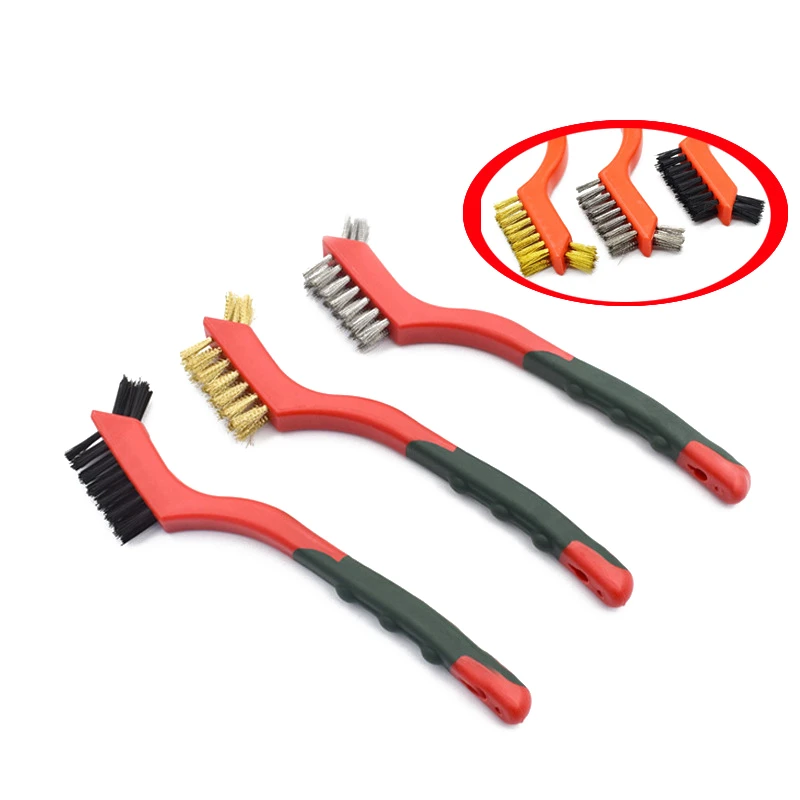 Набор щеток из проволоки щетинки нейлона/латуни/нержавеющей стали изогнутой