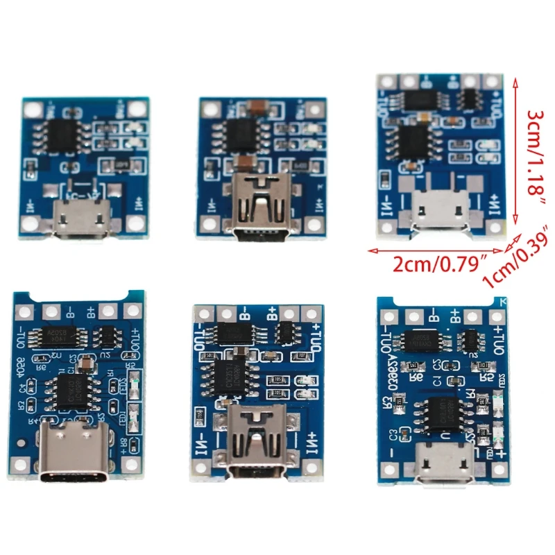 

20 Pieces TP4056 Charging Module Battery Charging Board with Battery Protection 18650 BMS 5V Micro USB 1A 186 50 Charge Module