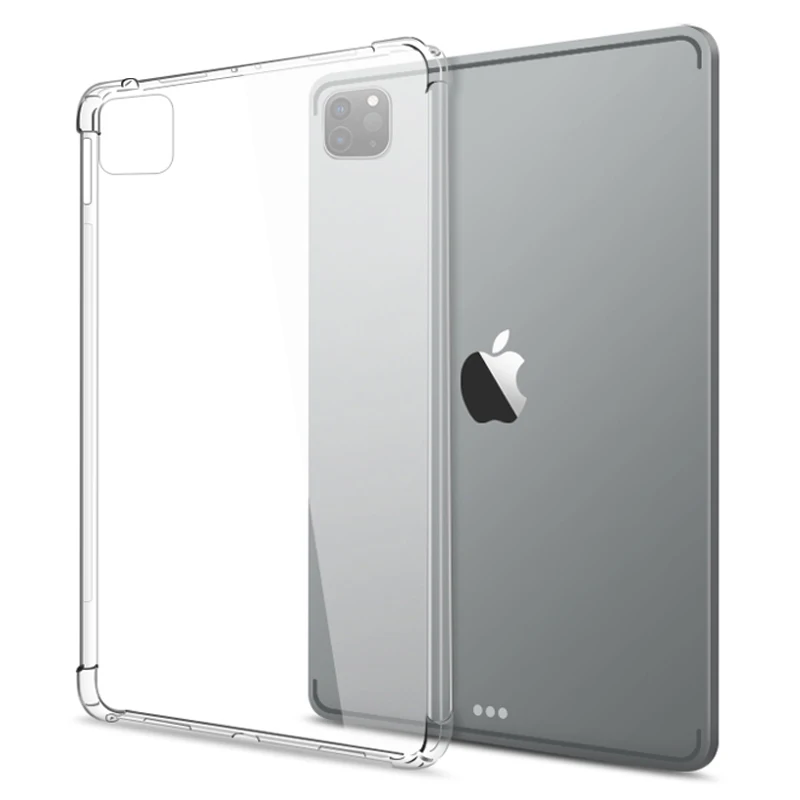 

Shockproof Silicone Case For iPad Pro 11 inch 2021 2020 2018 ipad pro 11'' TPU Flexible Bumper Clear Transparent Back Cover