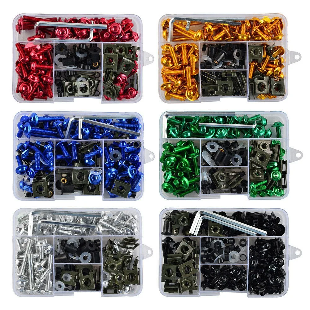 

Motorcycle refitting accessories windshield cover set screw color fairing set screw 177pcs