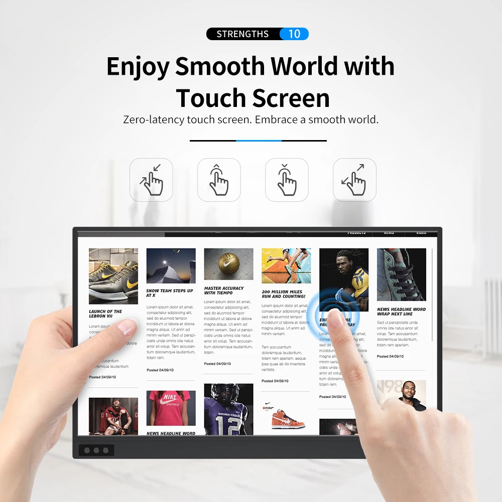 T-bao 15,6 ''сенсорный экран портативный монитор 1920x1080 HD ips дисплей монитор 8000 мАч аккумуляторная батарея с кожаным чехлом