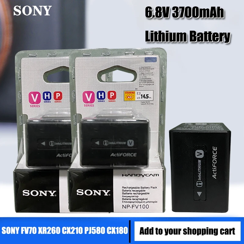 Оригинальный Sony NP-FV100 NPFV100 NP FV100 FV30 FV50 FV70 FP50 FP90 FP91 FH50 FH70 FH60 FH100 HDR-CX170 HDR-CX300 CX170 |