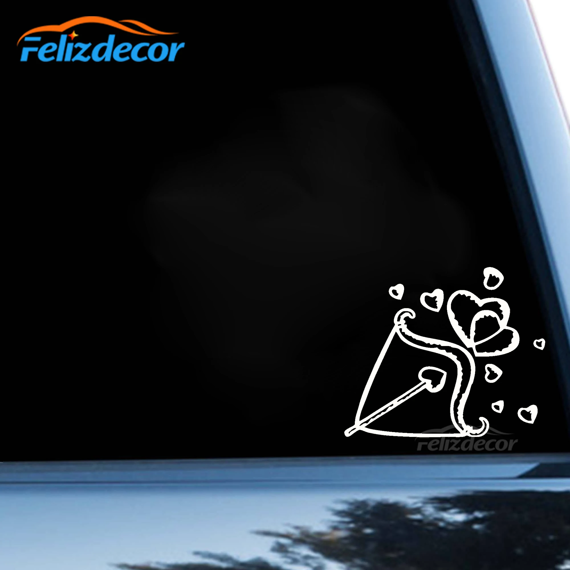 Купидона Сердце символизирует любовь высечки Виниловая пленка для оклеивания