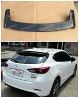 high quality carbon fiber abs car rear trunk lip spoiler wing fits for mazda 3 axela hatchback 2014 2015 2016 2017 2018 2019