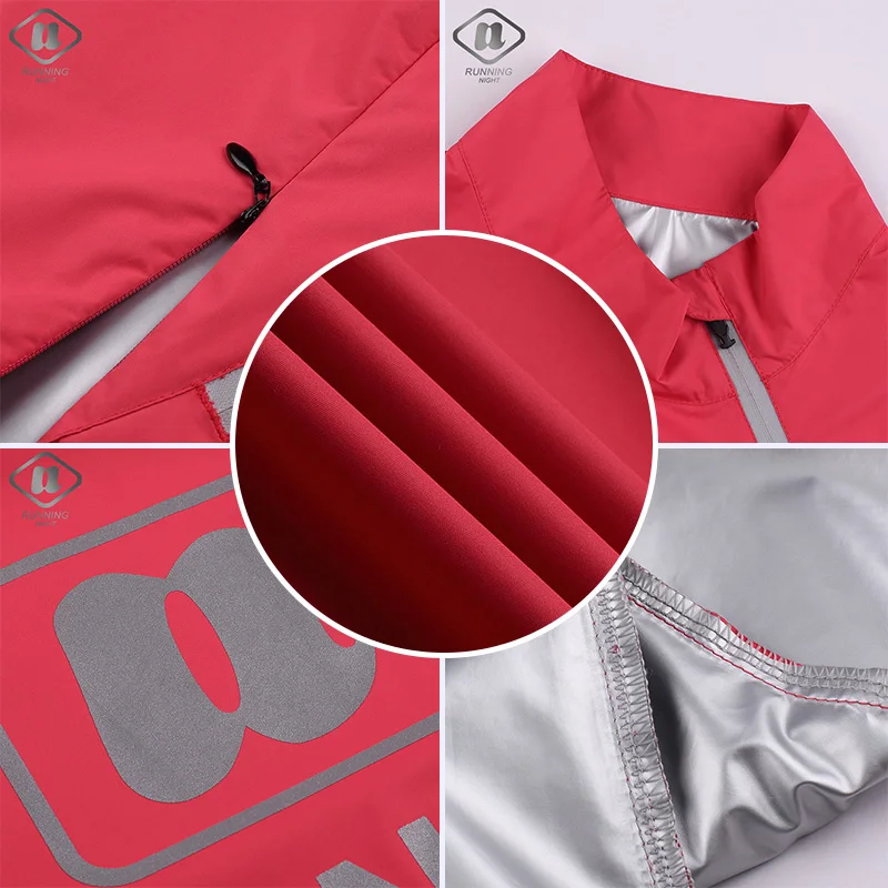 

2 Pieces Set Sauna Suit Man Jogging Sports Wear for Women Gym Clothing Trainning Fitness Set Weight Loss Sweating Running Suit