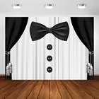 Джентльмен 007 Джеймс Бонд тематический фон черно-белый костюм галстук фон маленькие мужчины вечерние принадлежности Душ День рождения баннер крещения