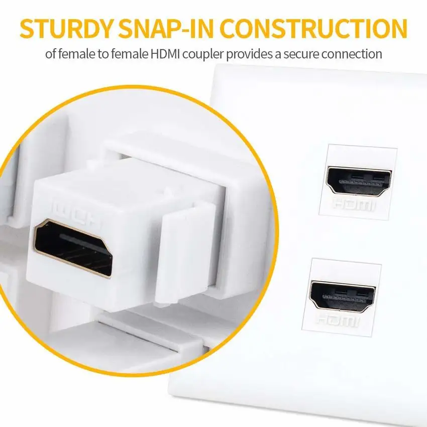 HDMI Keystone Jack 10 шт вставка мама к гнезду переходник|Коннекторы и разъёмы| |