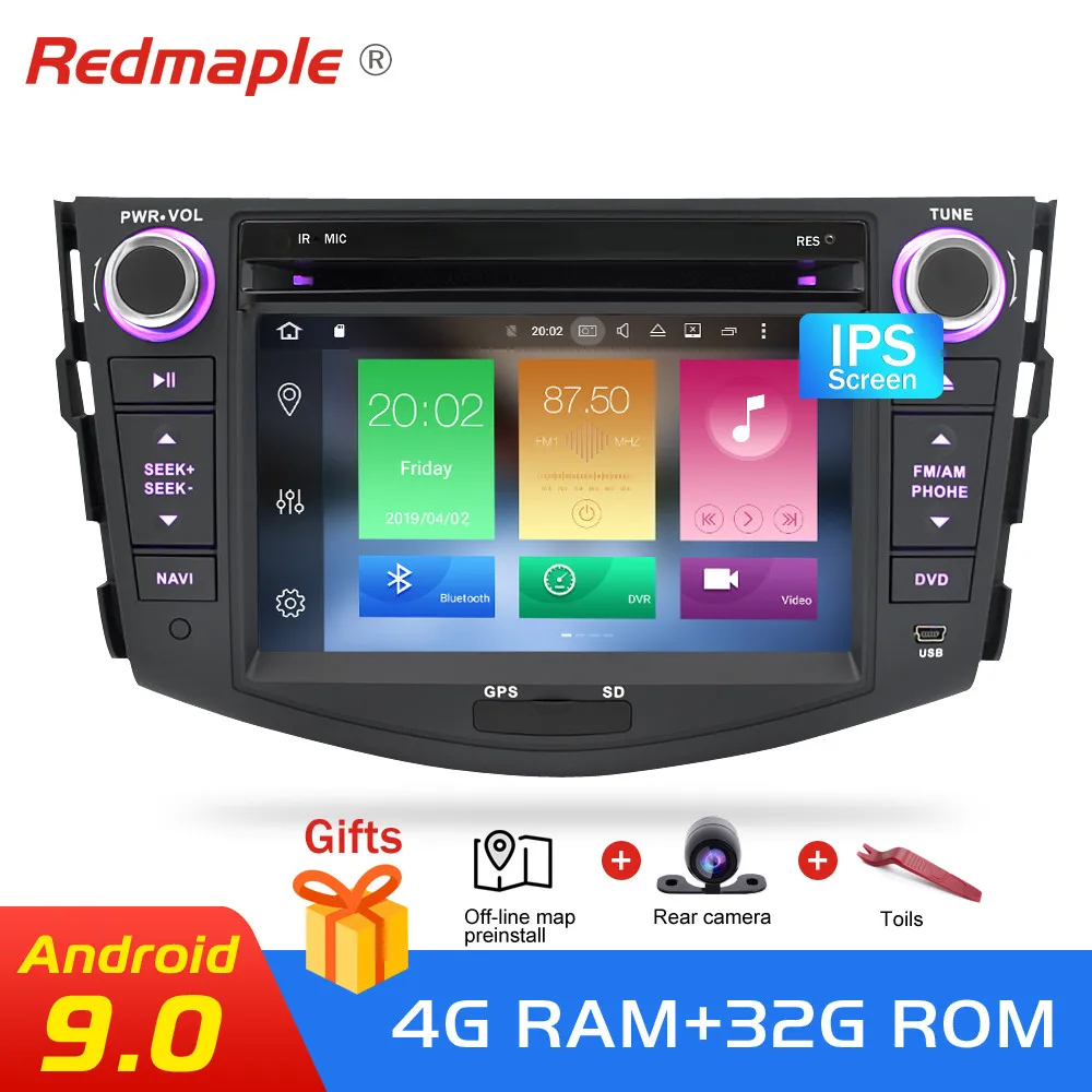 Ips экран Android 9,0 автомобильный Радио dvd-плеер навигация для Toyota RAV4 RAV 4 2007-2011 gps Мультимедиа Стерео головное устройство 4G ram