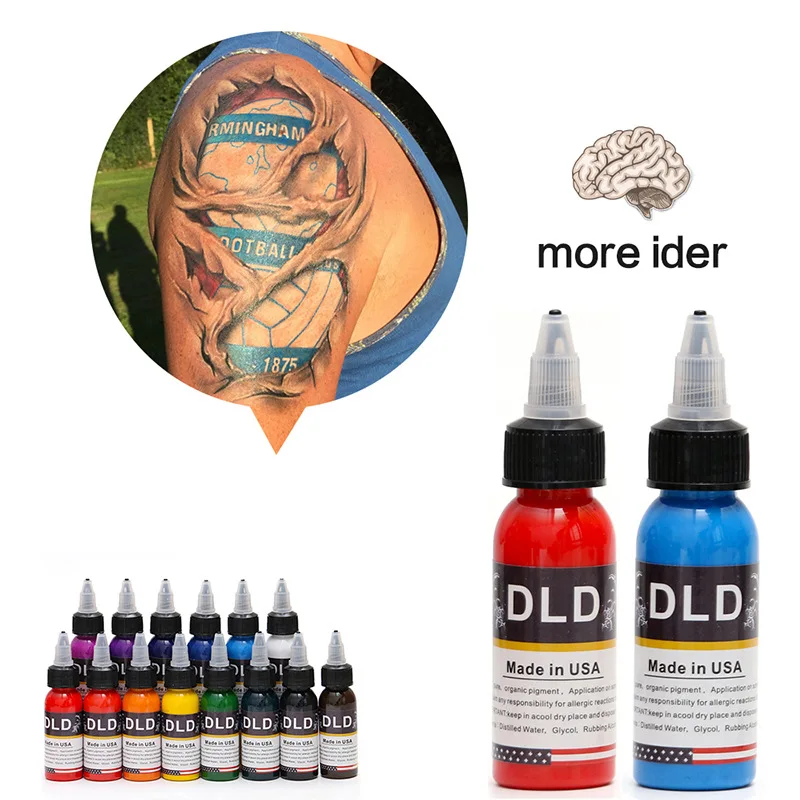 30 мл 14 цветов профессиональный набор краски татуировки материал чистый цвет
