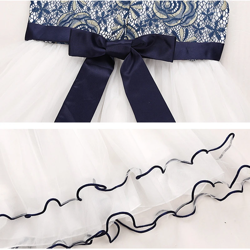 Детское винтажное платье принцессы кружевная цветоная аппликация многослойные