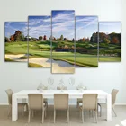 Картина из пяти частей на холсте, картина для игры в гольф, художественный настенный плакат, украшение для дома, гостиной, модульная, без рамки, роспись