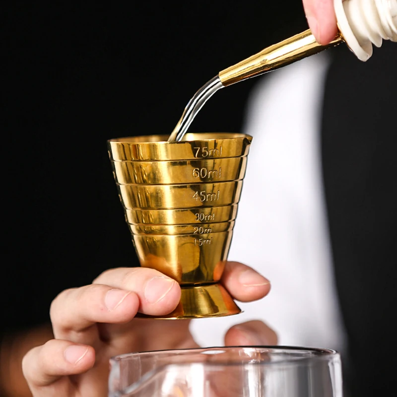 

75ml Jigger Measuring Cup Ounce Jigger Bar Cocktail Drink Mixer Liquor Measuring Cup Mojito Measure Coffee Mug Bar Tool
