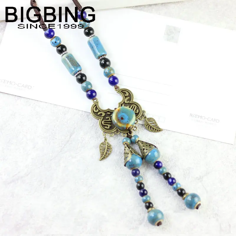 Y068 бигбинг модные ювелирные изделия красные синие зеленые керамические бусины