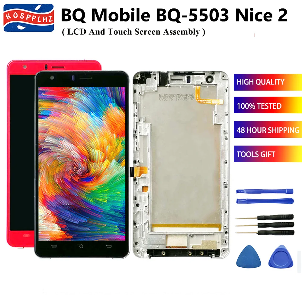 ЖК-дисплей и сенсорный экран в сборе с рамкой для BQ Mobile BQ-5503 5503 BQS BQ5503 BQS5503 Nice 2 |