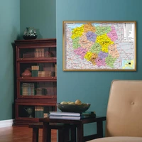 5942cm transportation map of the poland wall map in french small poster canvas painting travel school supplies home decor