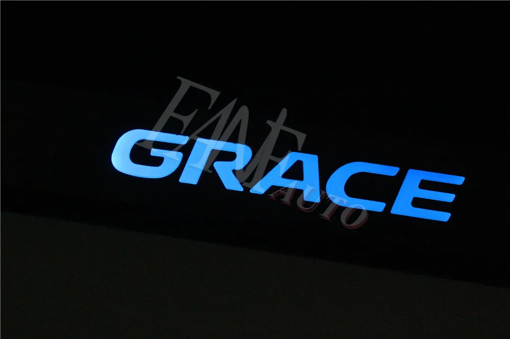 Стайлинг автомобиля светодиодная Накладка на порог из нержавеющей стали