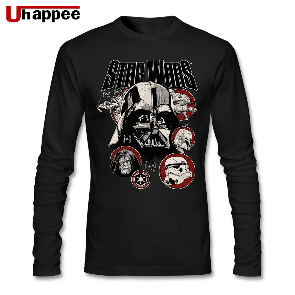 Мужская футболка с принтом Звездных войн длинным рукавом большой размер