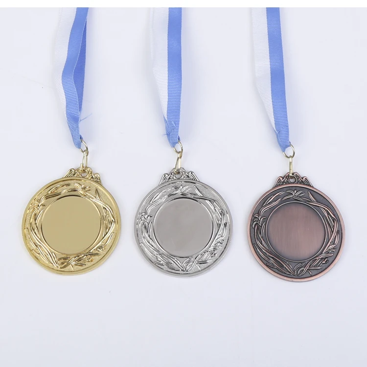 

Медали орхидеи без рисунка 6,5 см, медаль золотого цвета и медаль серебряного цвета и медаль цвета бронзы, Бесплатная печать без рисунка