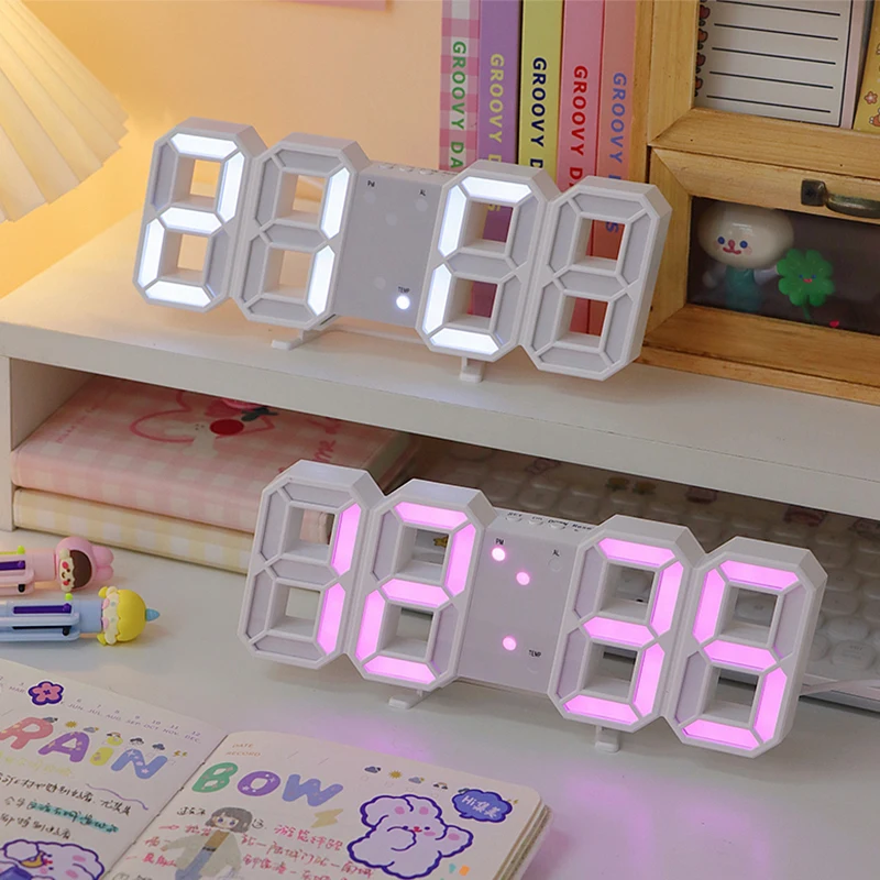 

Nordic Digital Alarm Clocks Wall Clocks Hanging Watch Snooze Table Clocks Calendar Thermometer Electronic Clock Digital Clocks