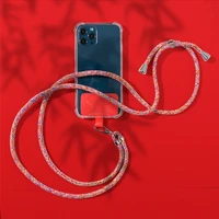 customized pp rope27 to 35 silver metal universal phone crossbody straps with patch