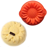 3d large sunflower round silicone cake molds birthday cake baking pizza pans diy bread loaf pizza toast tray cake bakeware molds