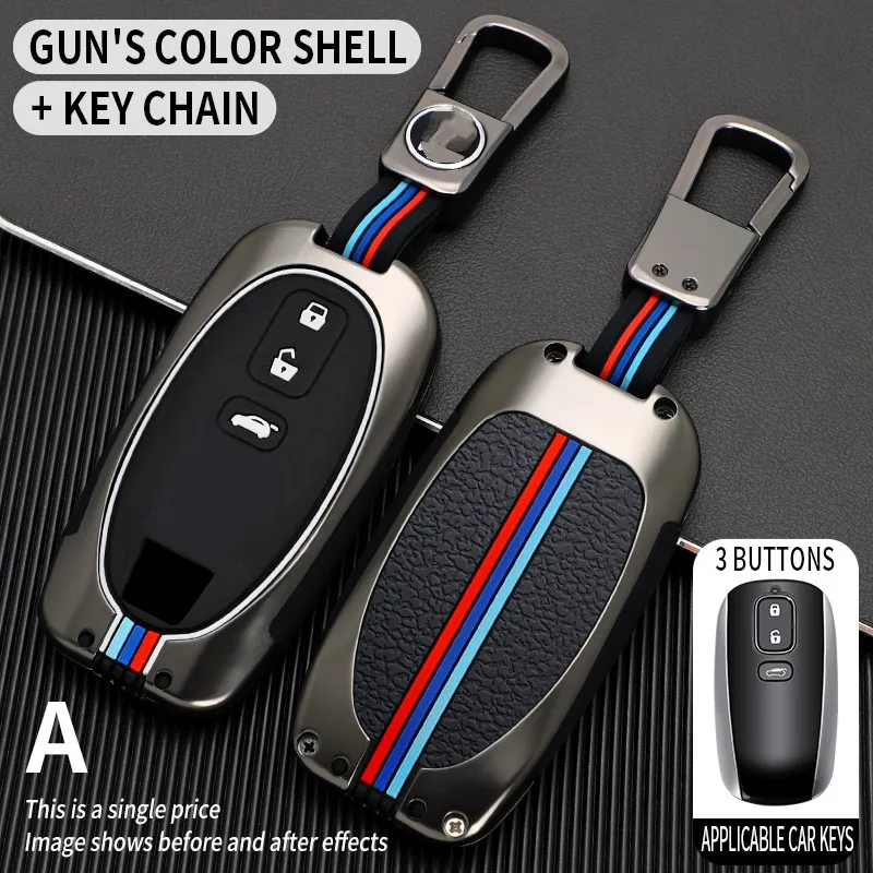 

Zinc Alloy Car Smart Key Cover Case Fob for Luxgen U6 U7 SUV S5 2020 2021 Protect Shell Keychain Auto Accessories Car-Styling