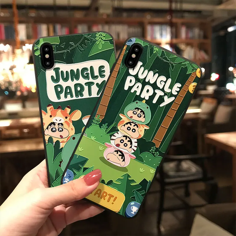 Чехол для телефона с изображением мультяшных конфет карандашей и торта Shinchan iPhone