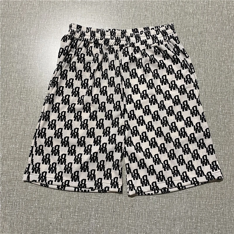 

Summer letter print ice silk wide leg pants net red shorts women fashion loose thin sweat Cool and breathable korean style