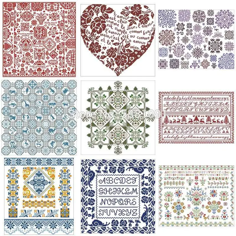 

Quaker Jigsaw patterns Counted Cross Stitch 11CT 14CT 18CT DIY Chinese Cross Stitch Kits Embroidery Needlework Sets home decor