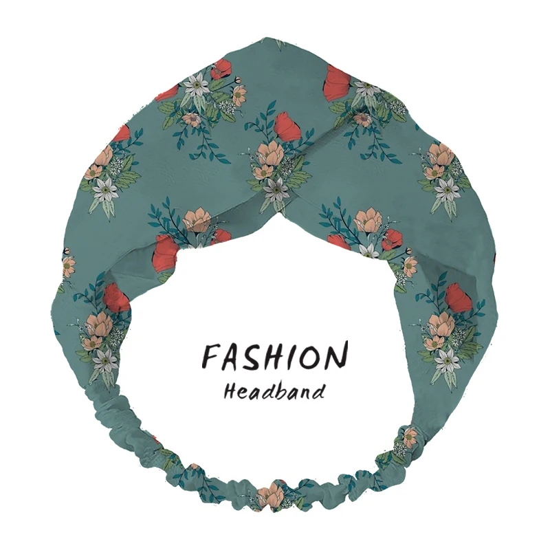 

Botanical pattern Women Bandanas Headband Turban HairBands Head Wrap Hair Headbands for Women flowers Hair Bands hair accesories