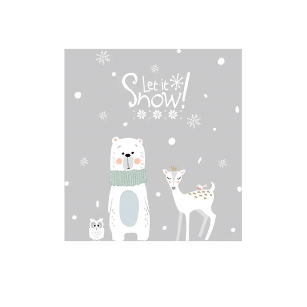 45*60 см 2019 новый год Рождество Лось Стекло окно домашний декор Настенная Наклейка