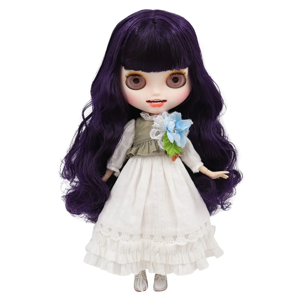 Кукла блайз ICY DBS с белой кожей и шарнирным телом матовым лицом открытым ртом