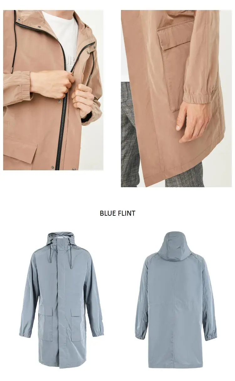 JackJones осенний мужской светильник Тренч Повседневная ветровка с капюшоном куртка 218321543