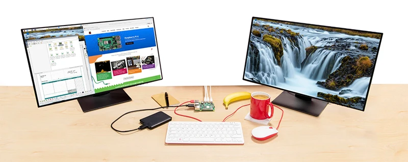 4 ГБ ОЗУ Raspberry Pi 4 Модель B DIY комплект Pi 4B с охлаждающим вентилятором+ теплоотвод+ адаптер питания+ чехол+ 32 ГБ Micro SD+ кабель HDMI