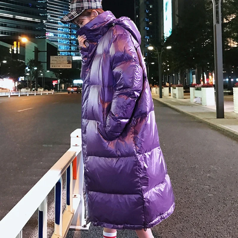 Женские зимние пальто 2021 Длинные парки женская пара черная/желтая/фиолетовая