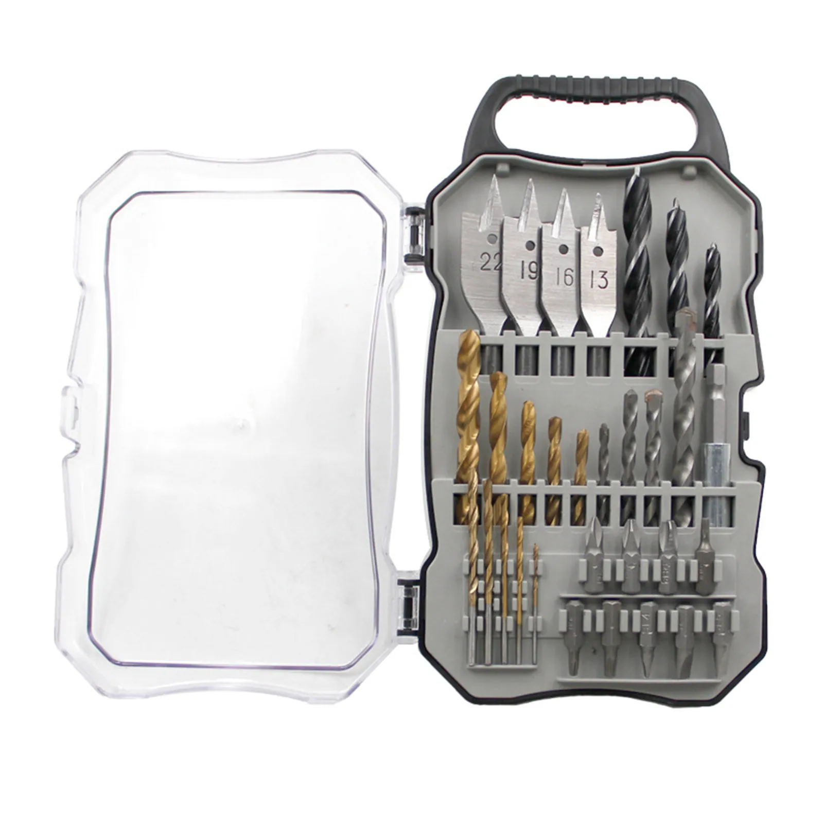 

31pcs/set Woodworking Drill Bit Set Screw Spade/concrete/twist Drill Bit Multi-function Construction Accessories Drill Bit Kit