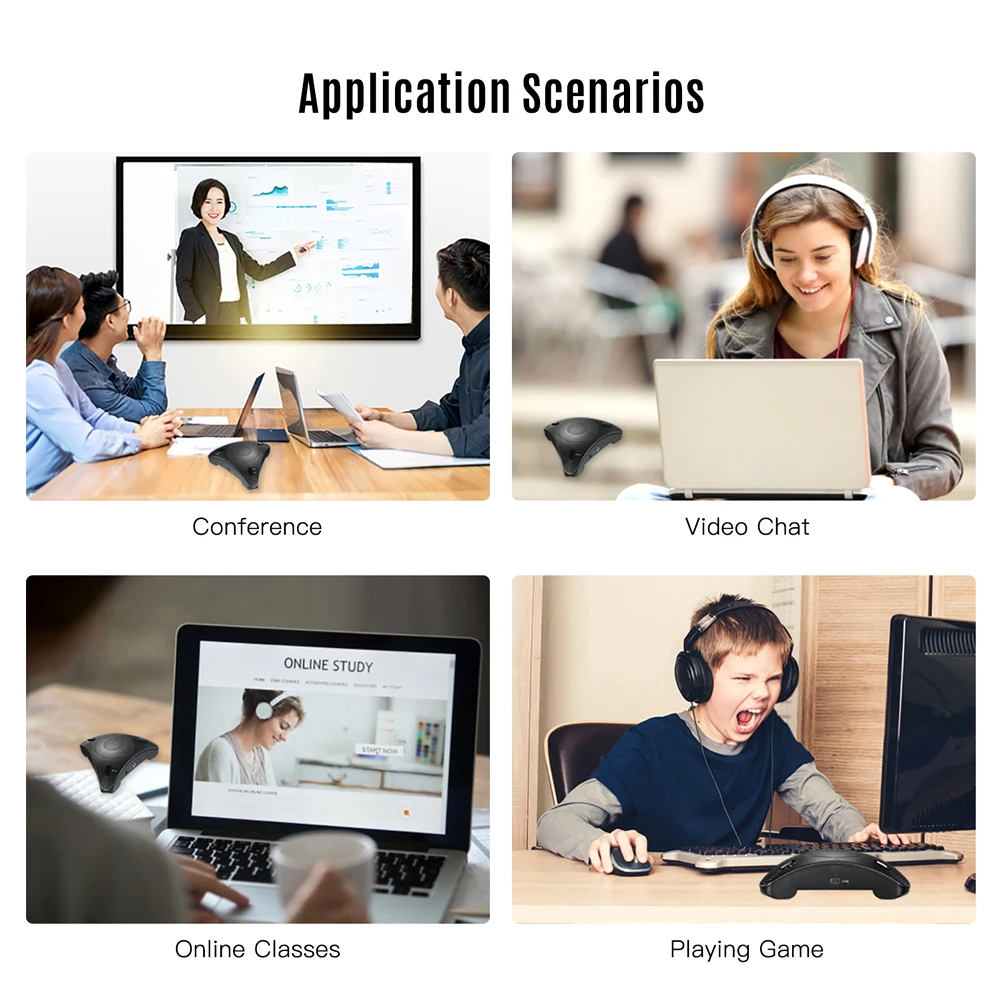 USB микрофон для конференц связи VOIP многонаправленный настольный проводной Built in