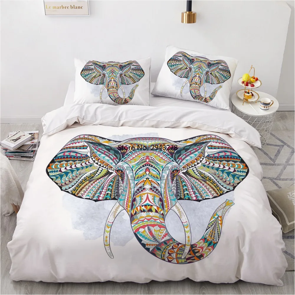 

Fashion 3D Bohemian Bedding Set Design Custom Bed Linen Comforter Quilt Cover Simple Home Textile King Size Dropshipping