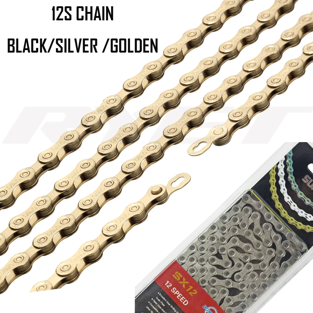 SUMC Chain 11S fChain 12 SPEED CHAIN сеть MTB цепь для дорожного велосипеда Titanium Golden Silver Color MissingLink |
