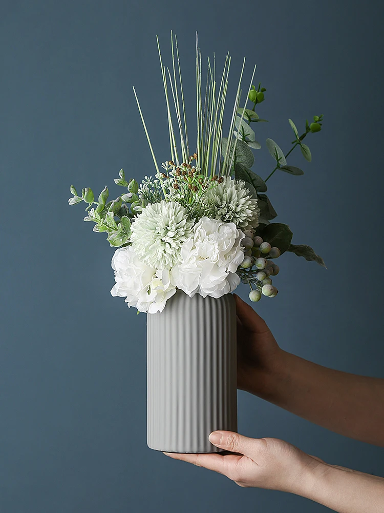 

Living Room Decoration Nordic Decoration Home Europe Tabletop Flower Vase Ceramics Home Decor Vases for Flowers Wedding Vase
