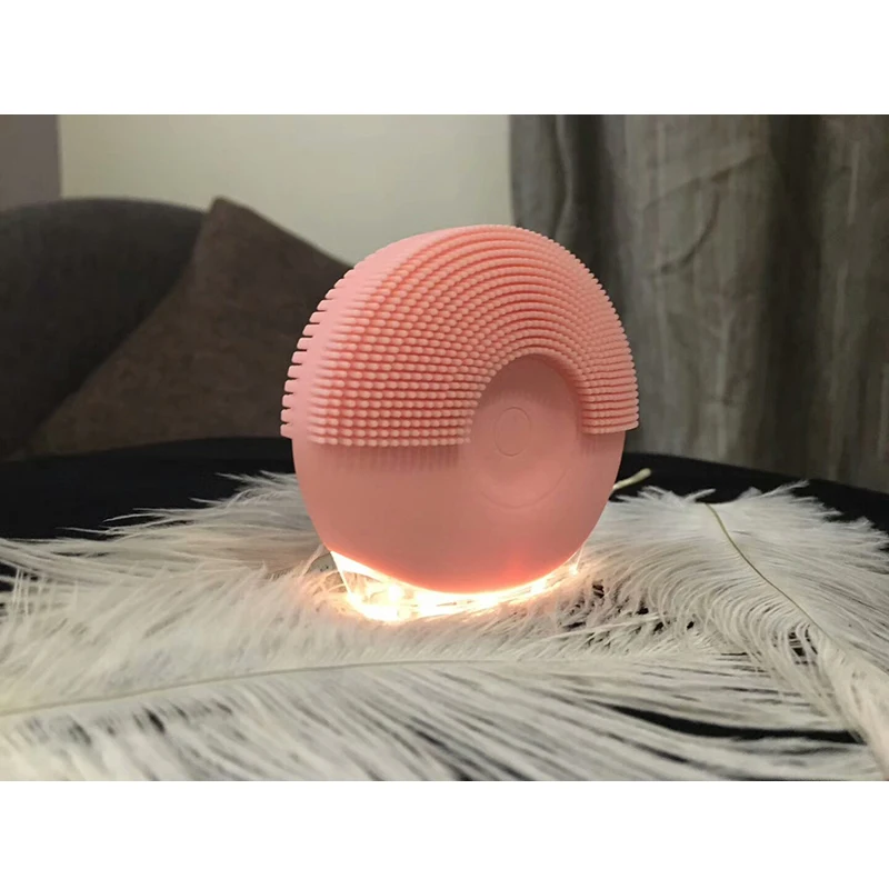 Ультразвуковая щетка для очистки лица Мини силиконовая электрическая