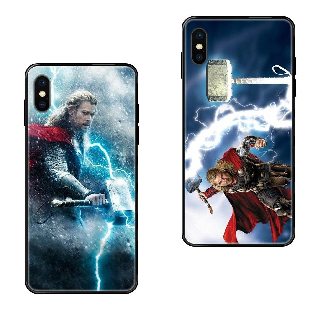 Черный мягкий чехол из ТПУ с аксессуарами Loki шлем Тора молот люка 2 лучше подходит