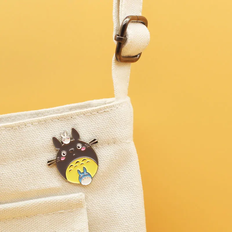 Брошь в японском стиле аниме Тоторо и эмалевые булавки для мужчин женщин модные