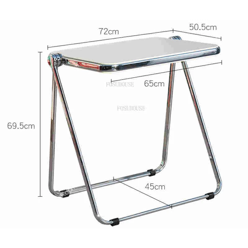 Скандинавский журнальный стол из нержавеющей стали прозрачный складной столик Ins из ротанга современный минималистичный офисный компьютерный столик для макияжа.