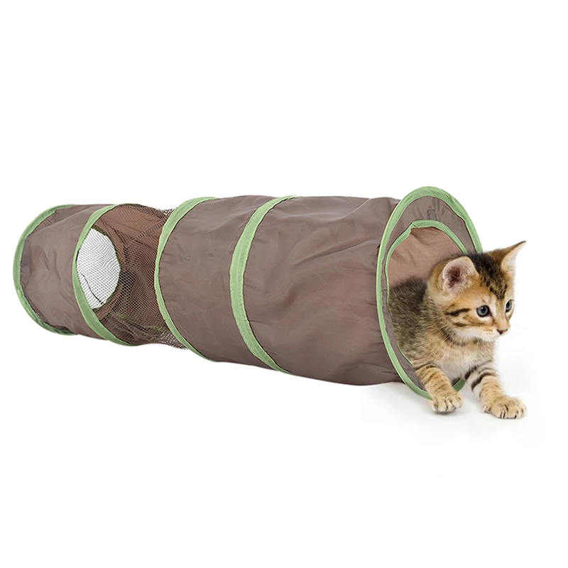 Домашнее животное практичная кошка Портативная Складная полиэфирная туннельная