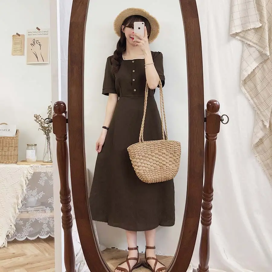 Новое летнее платье для девочек Boho вечерние платья из хлопка и льна женское