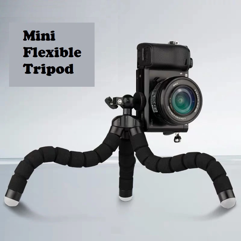 

Flexible Sponge Octopus Mini Tripod With Bluetooth Remote Shutter For Smartphone mini Camera Tripod Phone Holder clip stand